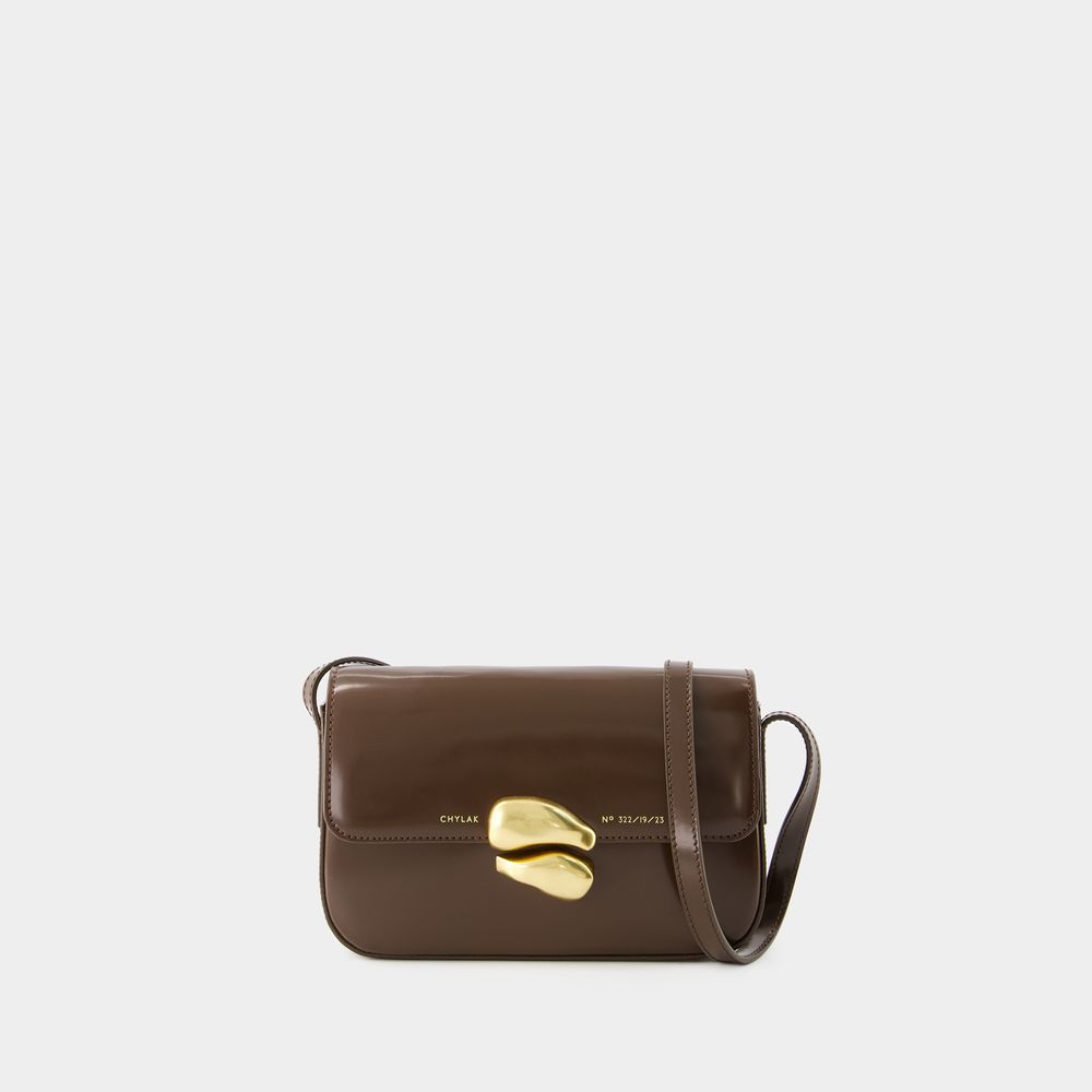 Shop Chylak Klassische Flap Bag -  - Leder - Glänzendes Braun In Brown