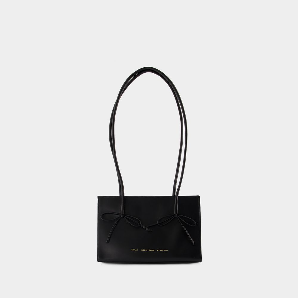 Shop Chylak Shopper Bag With Bows -  - Leather - Black