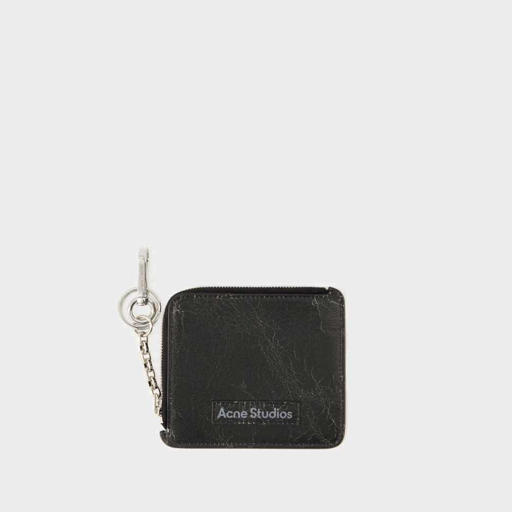 Shop Acne Studios Aquare Crackle Brieftasche -  - Leder - Schwarz In Black