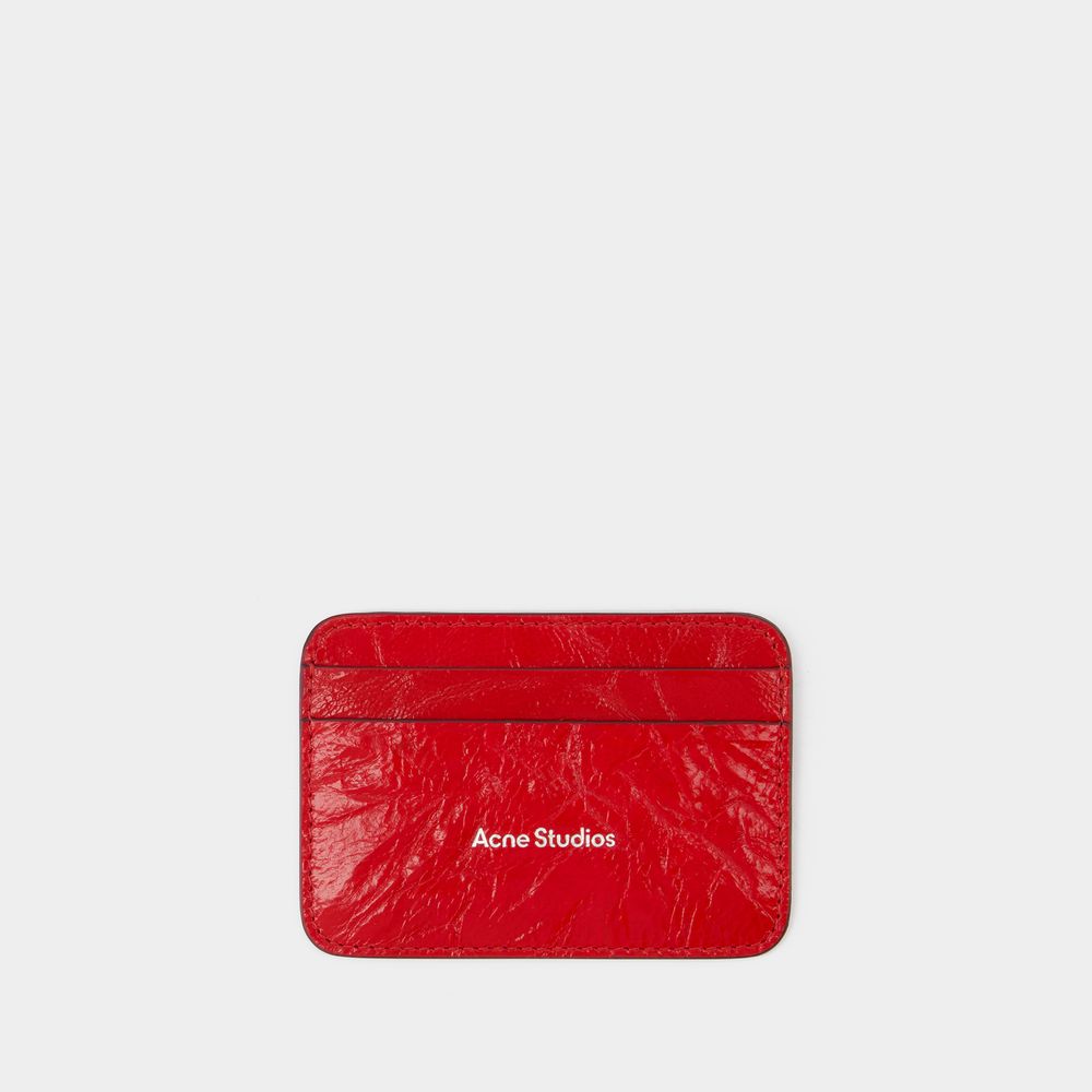 Acne Studios Porte-carte - - Cuir - Rouge In Red
