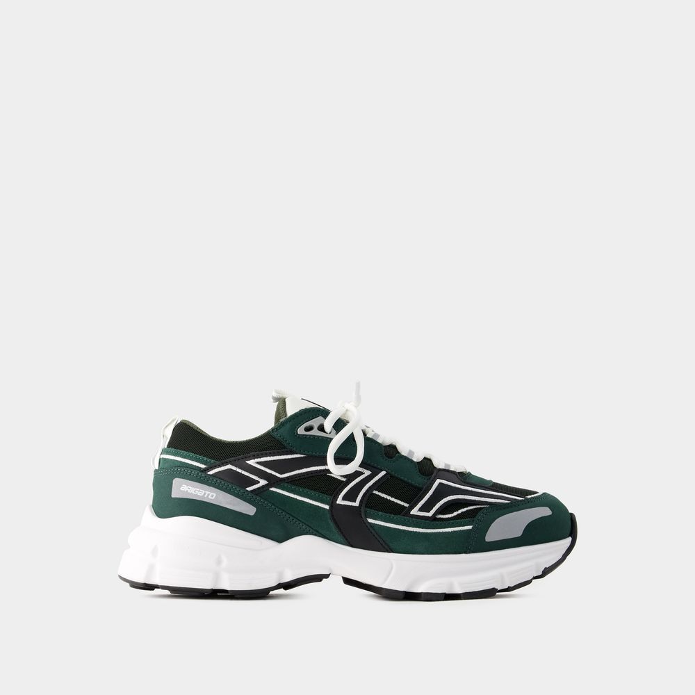 Shop Axel Arigato Marathon R Trail Sneakers -  - Leather - Green/black