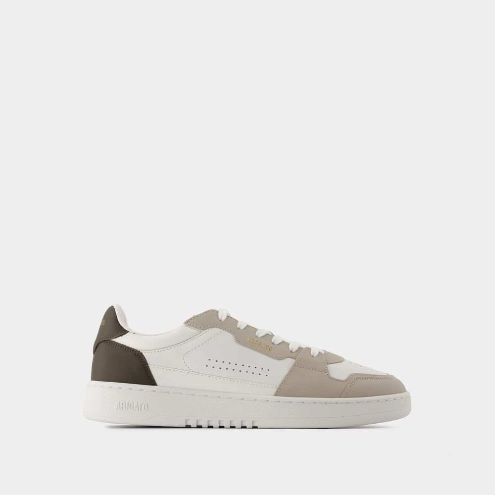 Shop Axel Arigato Sneakers Dice Lo -  - Cuir - Blanc/marron Foncé In White