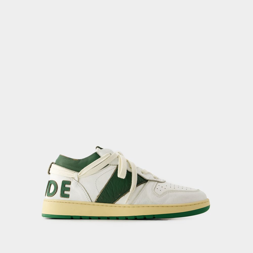 Rhude Rhecess Low Sneakers -  - Leather - White/green