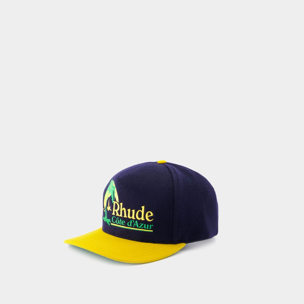 Shop Rhude Azur Coast Cap -  - Cotton - Blue