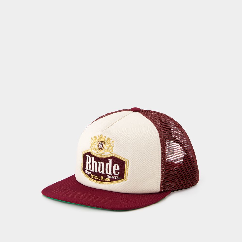 Shop Rhude Special Blend Trucker Cap -  - Synthetic - Brown/white