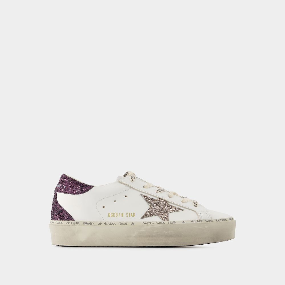 Shop Golden Goose Sneakers Hi Star - Deluxe Brand - Cuir - Blanc In White