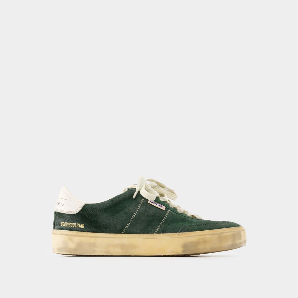 Shop Golden Goose Sneakers Soul Star -  Deluxe Brand - Cuir - Vert In Green