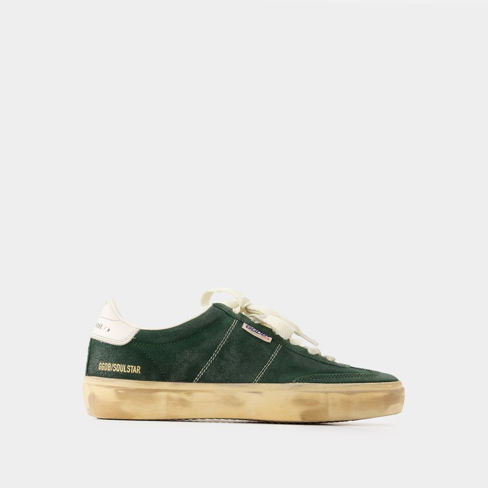 Shop Golden Goose Sneakers Soul Star -  Deluxe Brand - Cuir - Vert In Green