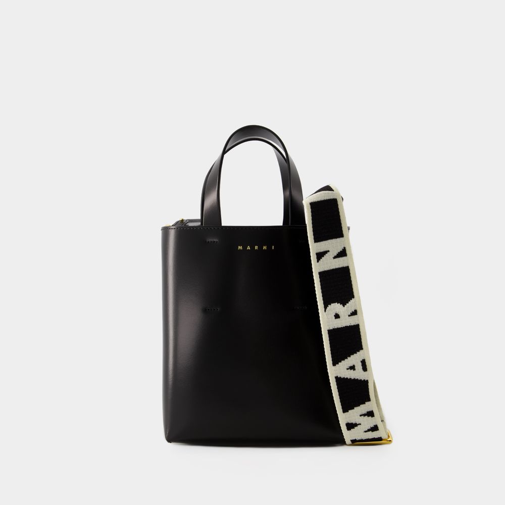 Shop Marni Museo Mini Crossbody -  - Leather - Black