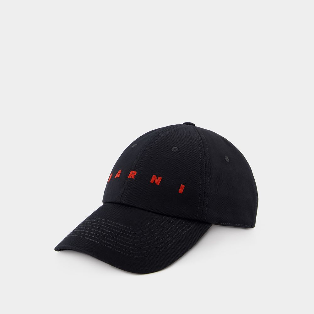 Shop Marni Cap -  - Cotton - Black