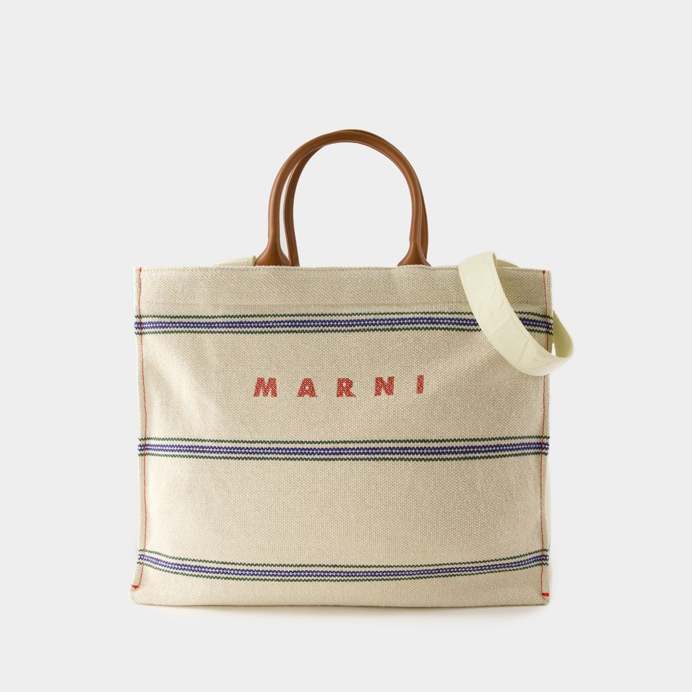 Marni Pelletteria Uomo Shopper Bag -  - Cotton - Beige In Neutral