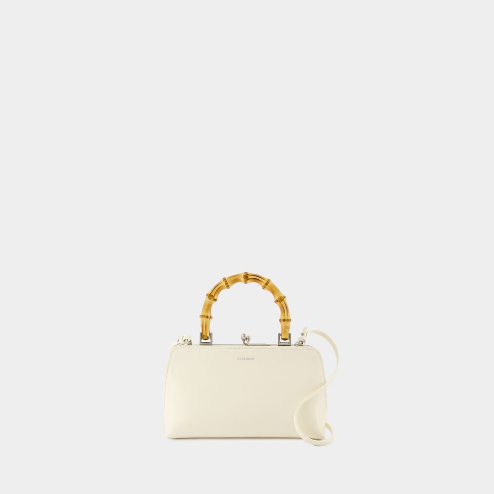 Jil Sander Goji Mini Bamboo Purse -  - Leather - Eggshell In White