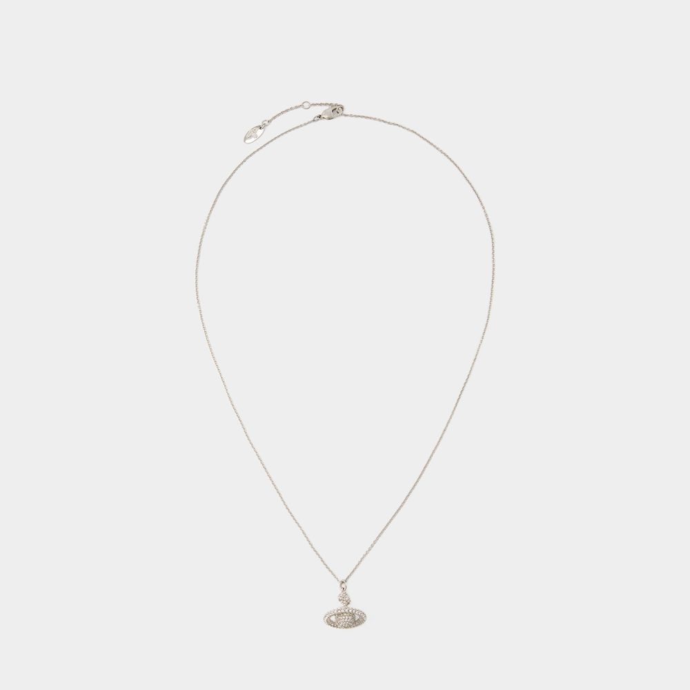 Shop Vivienne Westwood Grace Small Pendant Necklace -  - Brass - Silver