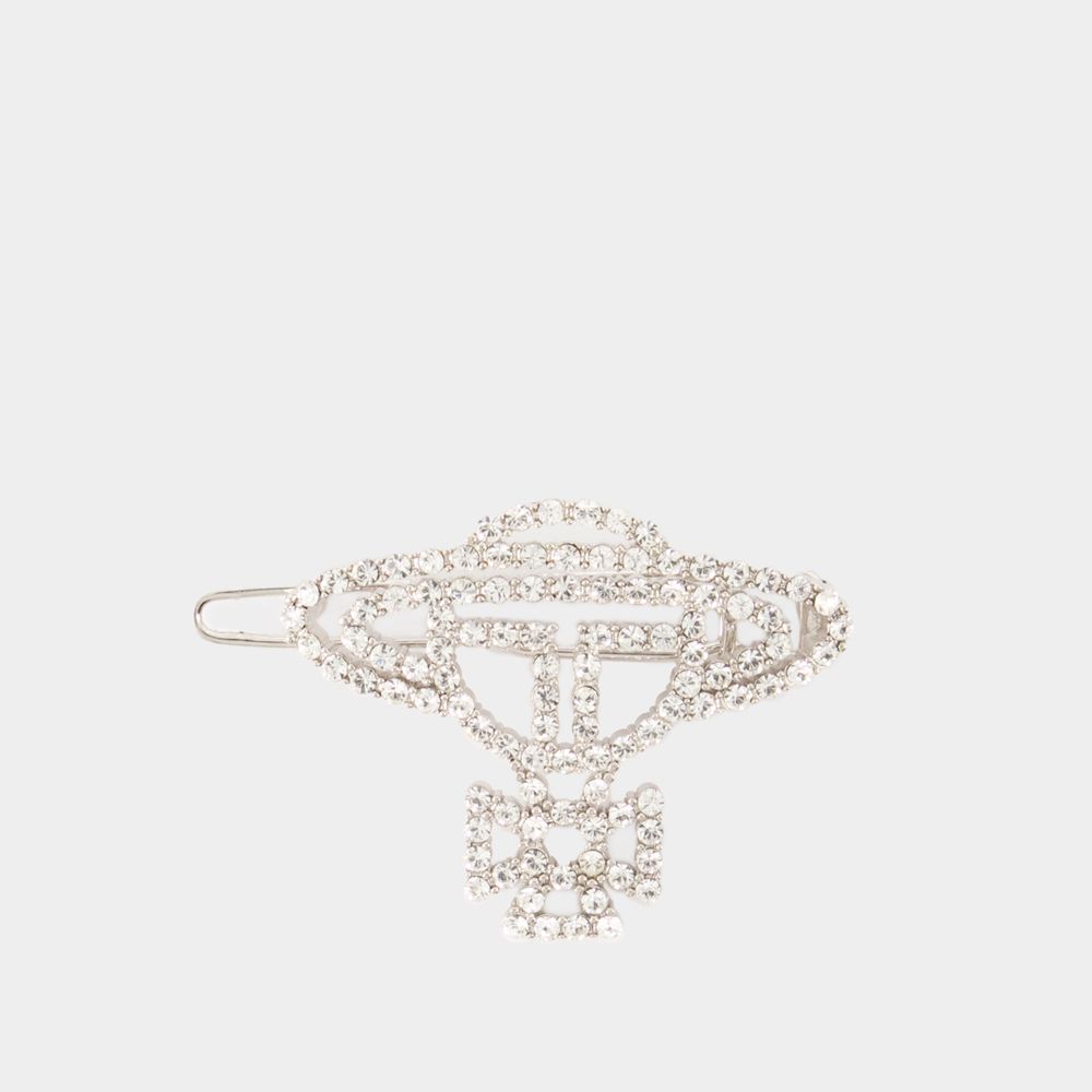 Shop Vivienne Westwood Barrette Annalisa -  - Laiton - Argenté In Silver