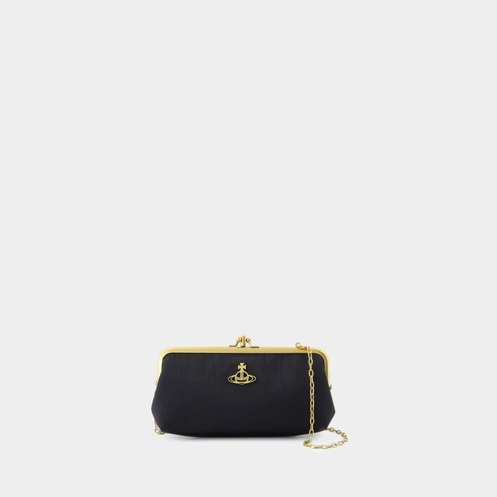 Shop Vivienne Westwood Moire Frame Bag -  - Synthetic - Black