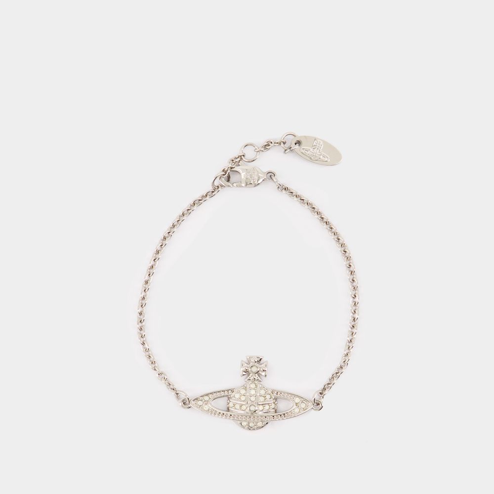 Shop Vivienne Westwood Bracelet Mini Bas Relief -  - Métal - Gris In Grey