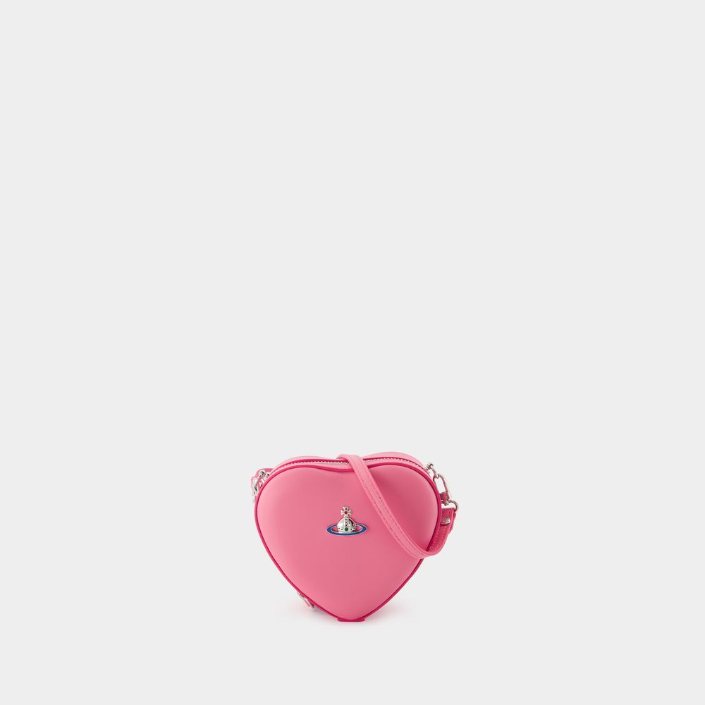 Vivienne Westwood Women's Mini Heart Crossbody In Pink