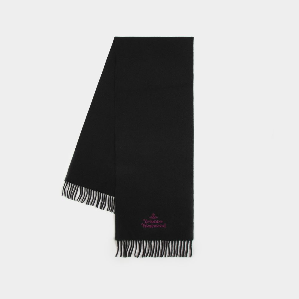 Vivienne Westwood Logo Scarf In Black