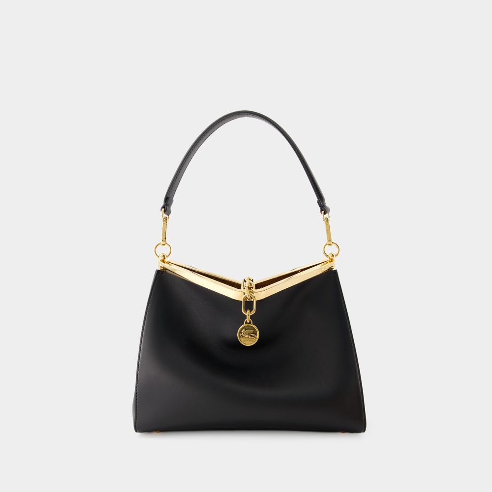 Shop Etro Vela Shoulder Bag -  - Leather - Black