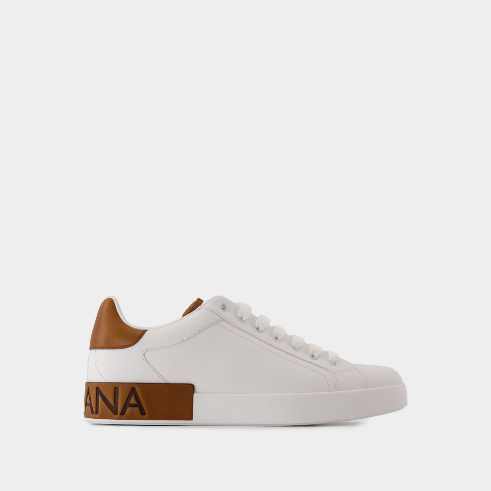 Shop Dolce & Gabbana Sneakers Low Top - Dolce&gabbana - Cuir - Blanc In White