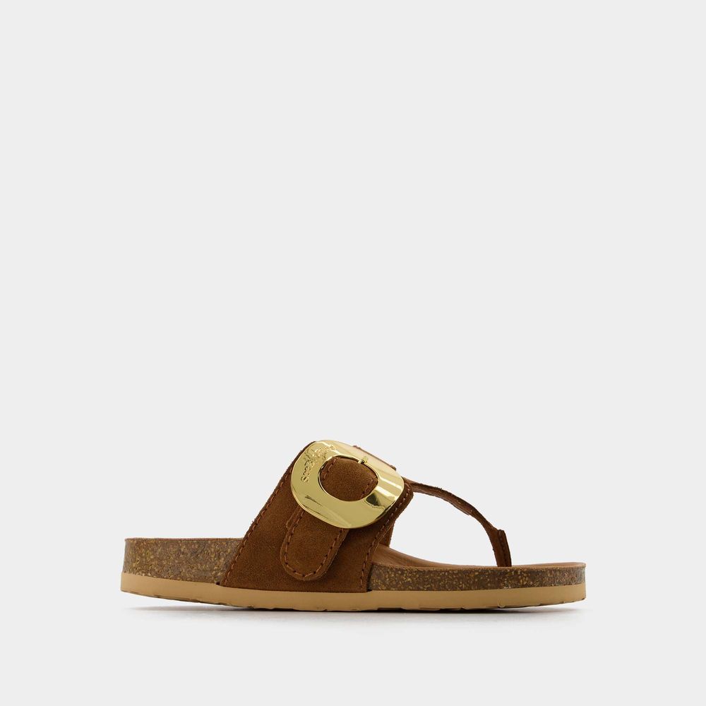 Shop See By Chloé Chany Fussbett Mules - See By Chloe - Tan - Leather In Brown
