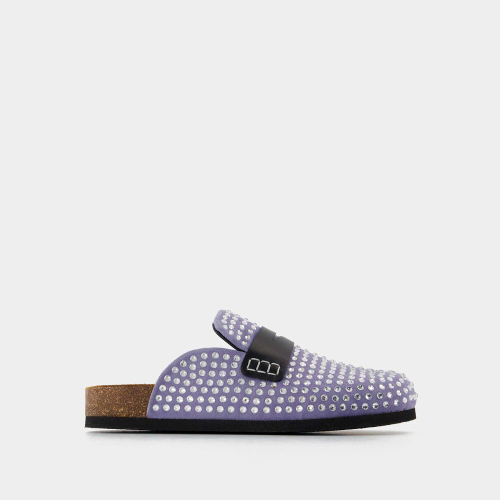 Jw Anderson Crystal Loafers - J.w. Anderson - Purple - Leather