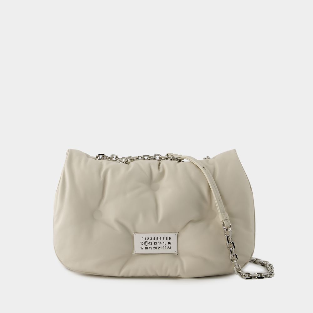 Maison Margiela Glam Slam Flap Medium Hobo Bag -  - Leather - Beige In Neutral