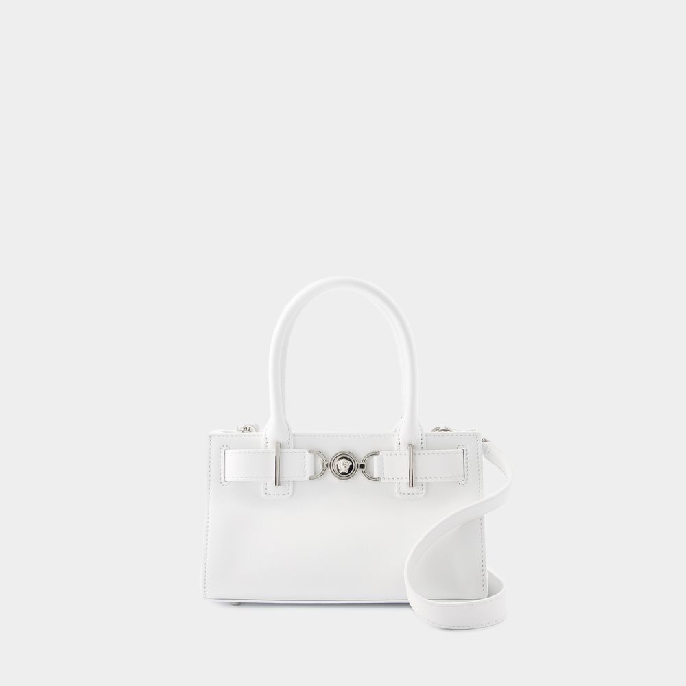 Shop Versace Small Tote Handtasche -  - Leder - Weiss In White