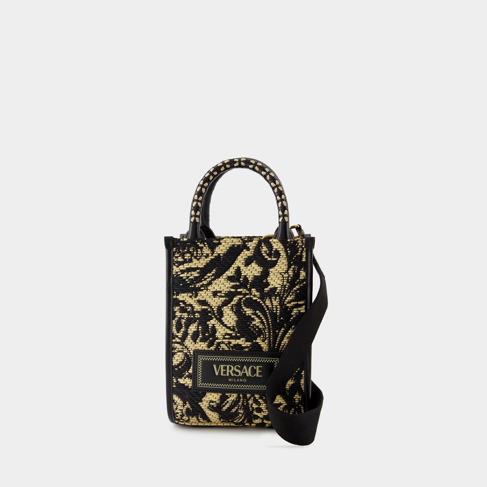 Shop Versace Athena Shopper Bag -  - Leather - Black