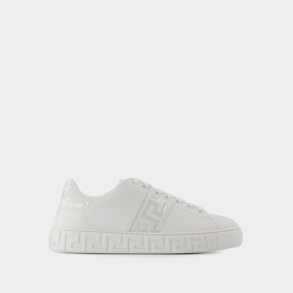 Versace Sneakers La Greca -  - Coton - Blanc In White