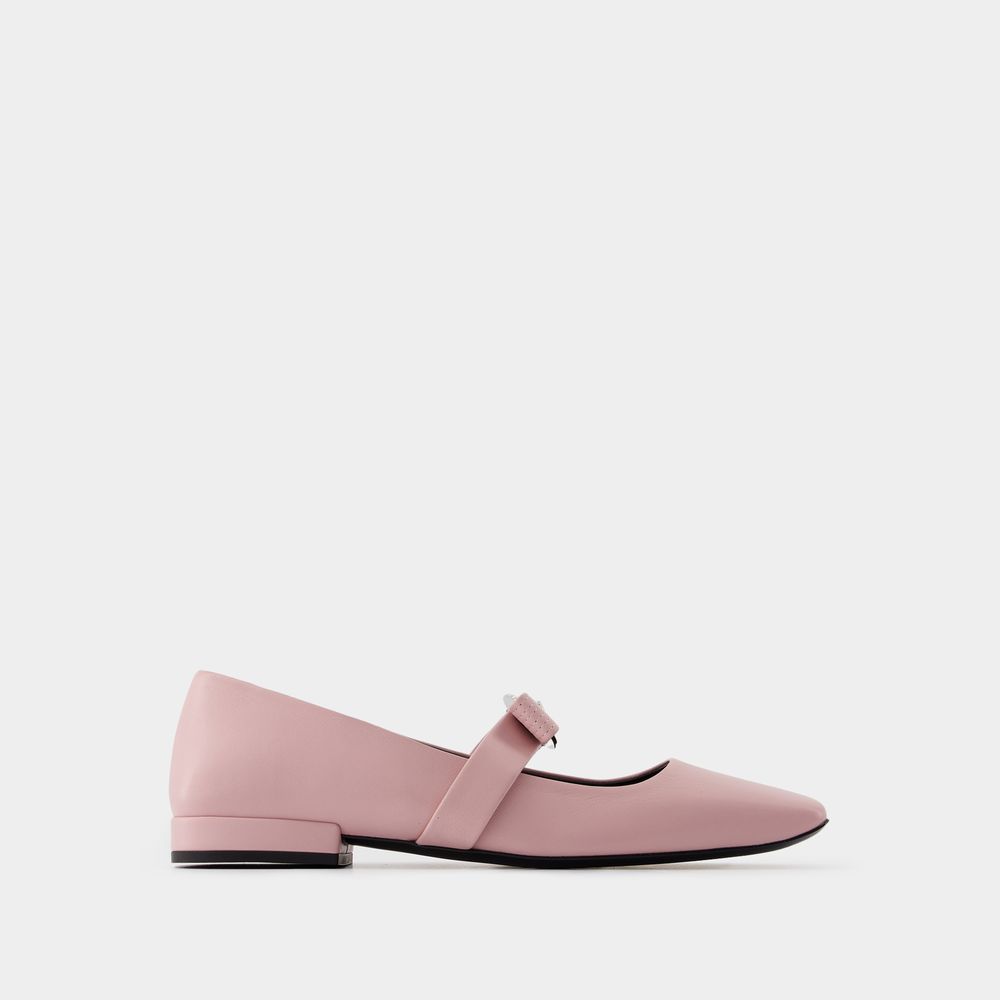 Versace Medusa Head-motif Ballerinas In Pink