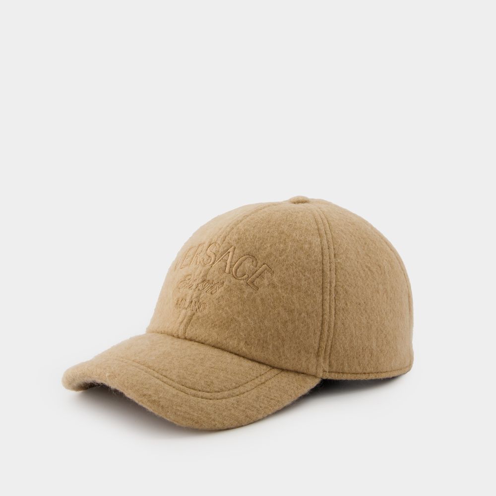 Shop Versace Baseball Cap -  - Cotton - Beige