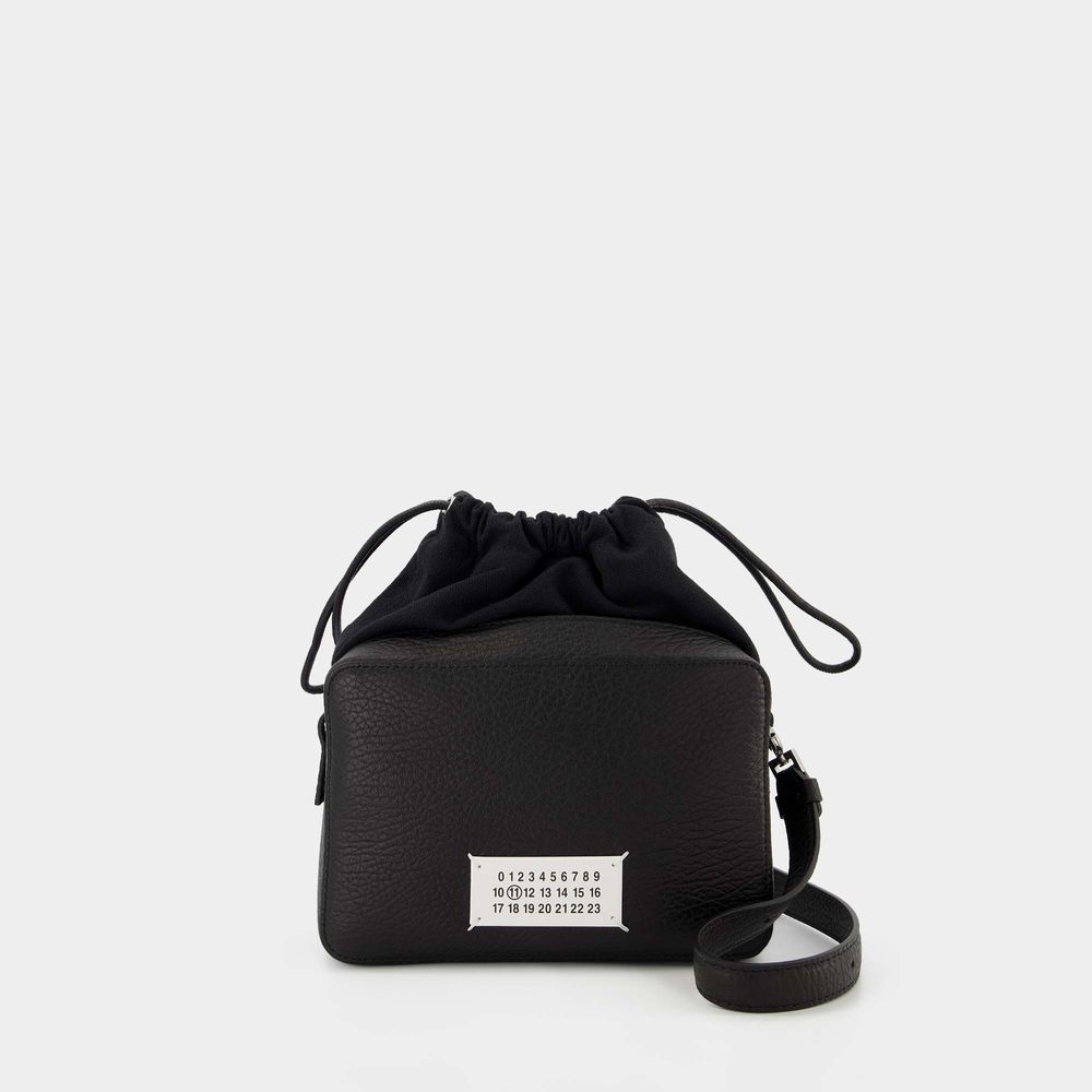 Shop Maison Margiela 5ac Camera Medium Handbag -  - Black - Leather