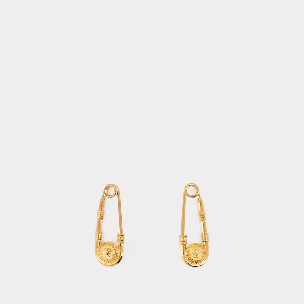 Shop Versace Medusa Earrings -  - Metal - Gold