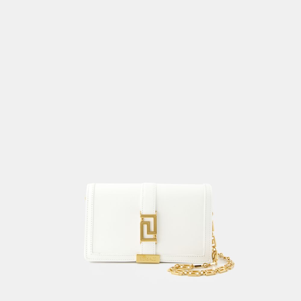 Versace Greca Goddess Wallet On Chain In White