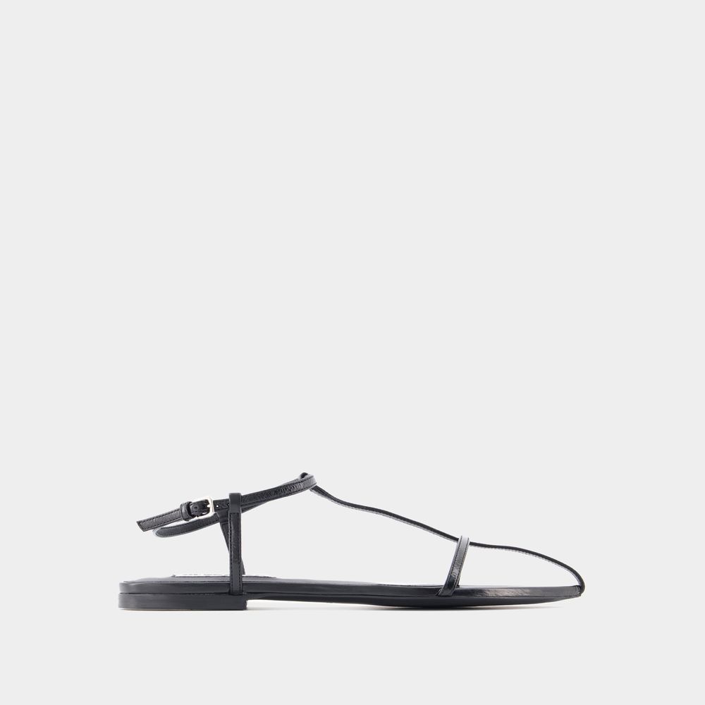 Shop Jil Sander Sandals -  - Leather - Black
