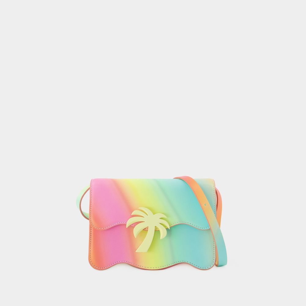 Shop Palm Angels Rainbow Palm Beach Bag Mm Hobo Bag -  - Multi - Leather In Multicoloured