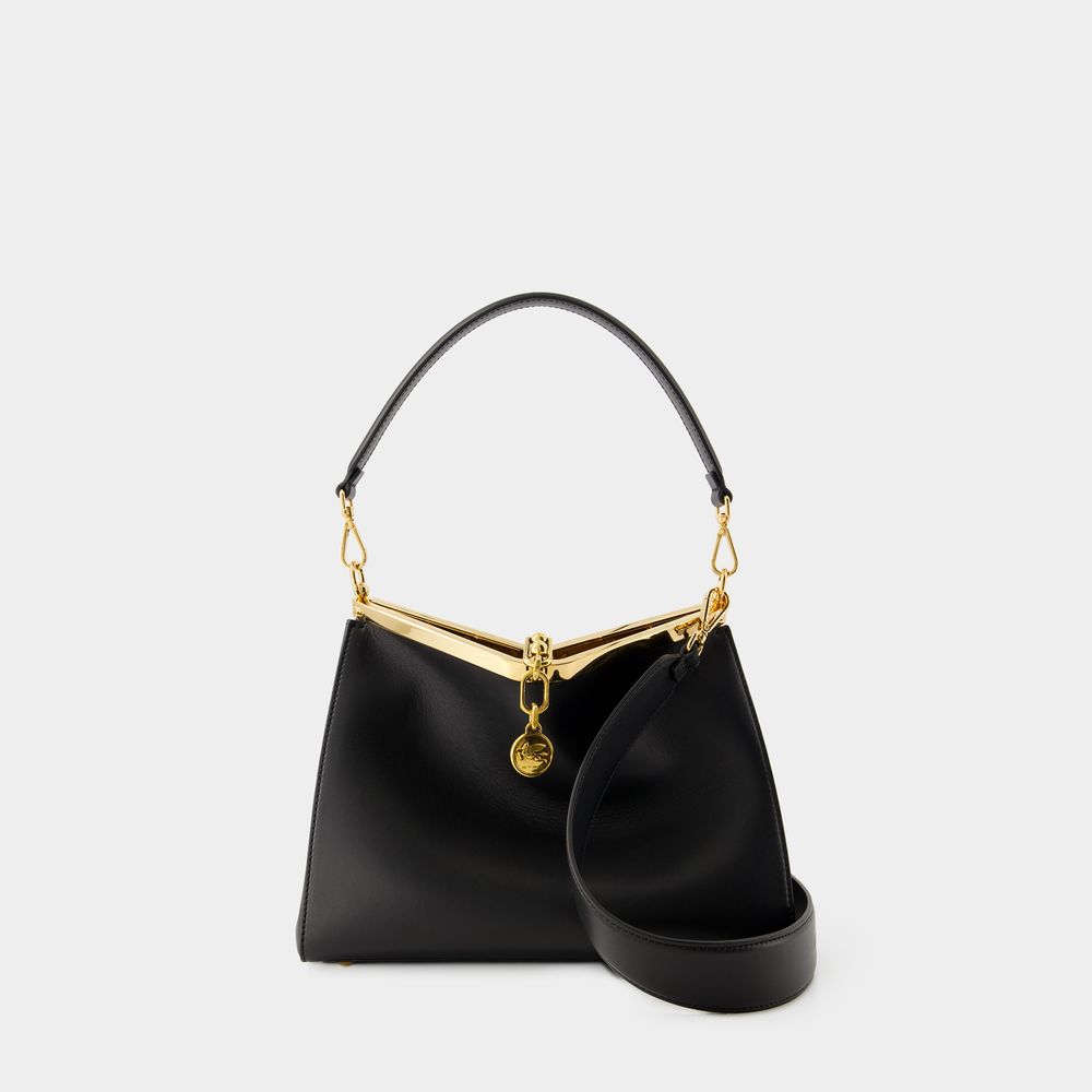 Shop Etro Pelle Unita Hobo Bag -  - Leather - Black