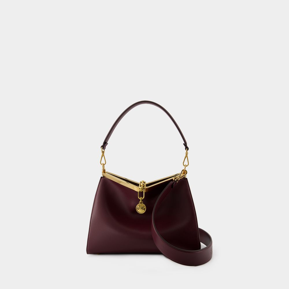 Shop Etro Vela Medium Shoulder Bag -  - Leather - Red