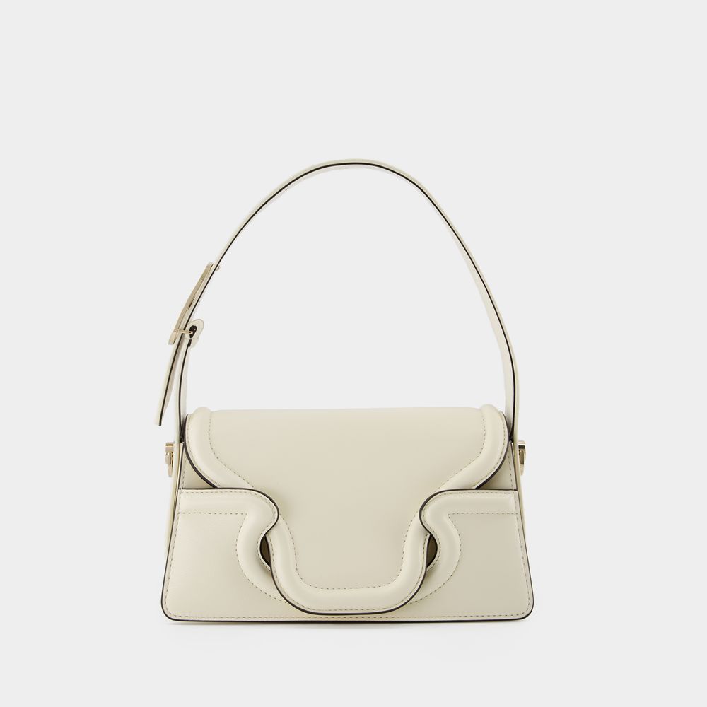 Shop Valentino Sculpture Small Handbag -  Garavani - Ivory - Leather In White