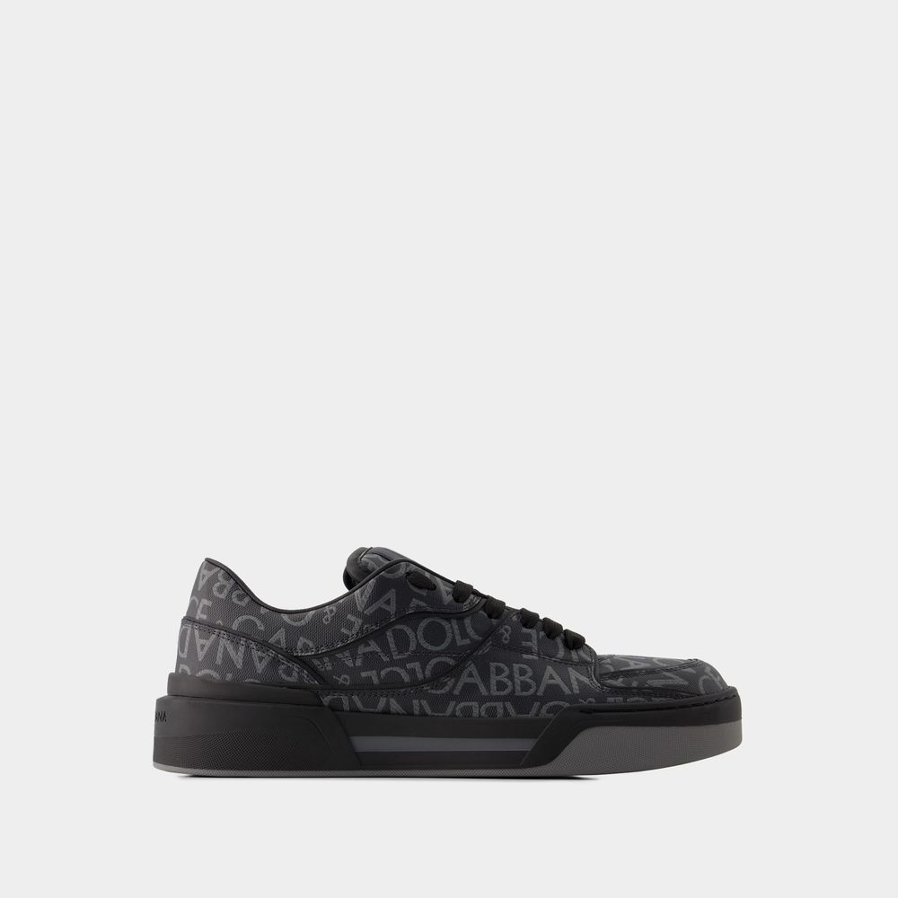 Shop Dolce & Gabbana New Roma Sneakers - Dolce&gabbana - Leather - Black