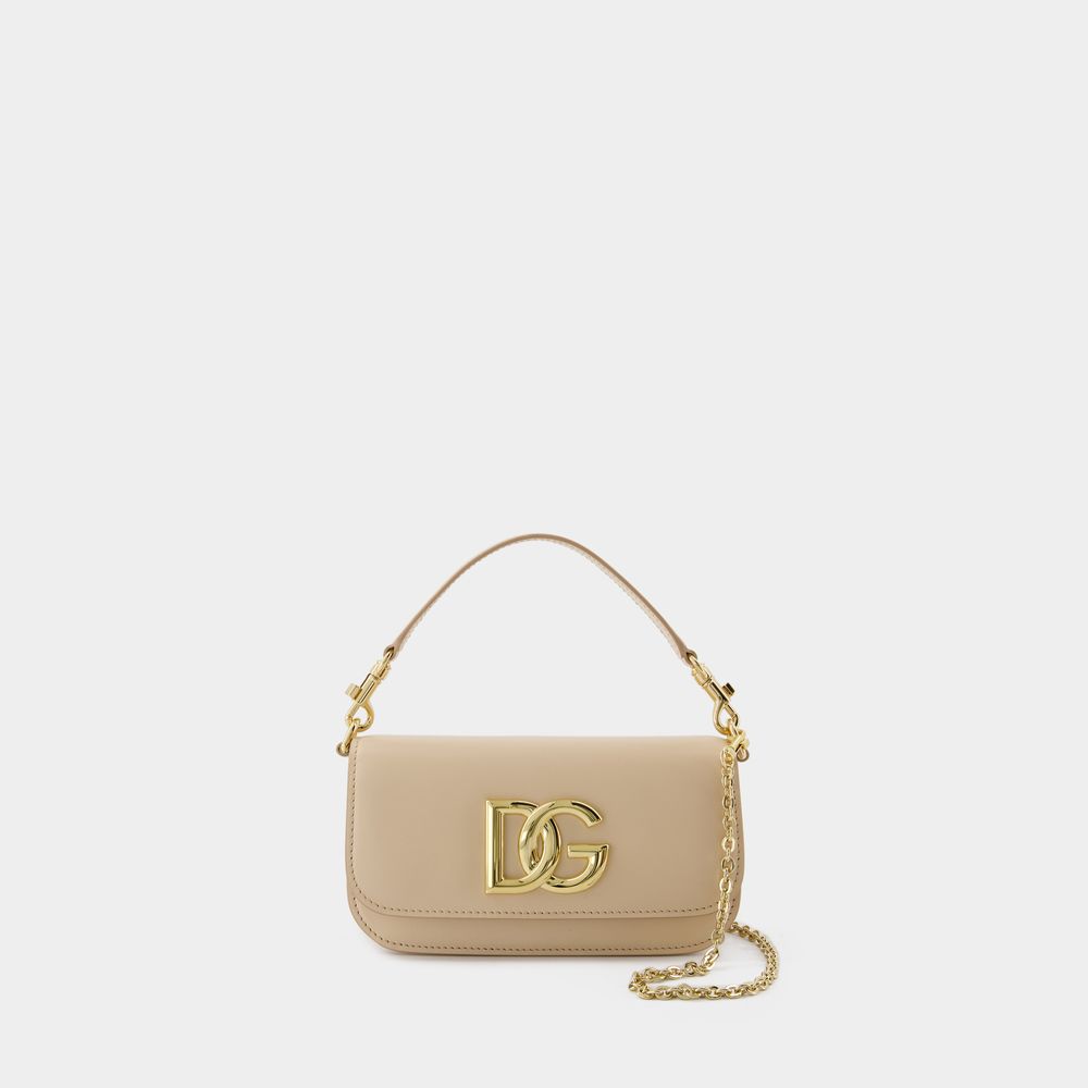 Dolce & Gabbana Shoulder Bag 3.5 - Dolce&gabbana - Leather - Beige In Pink