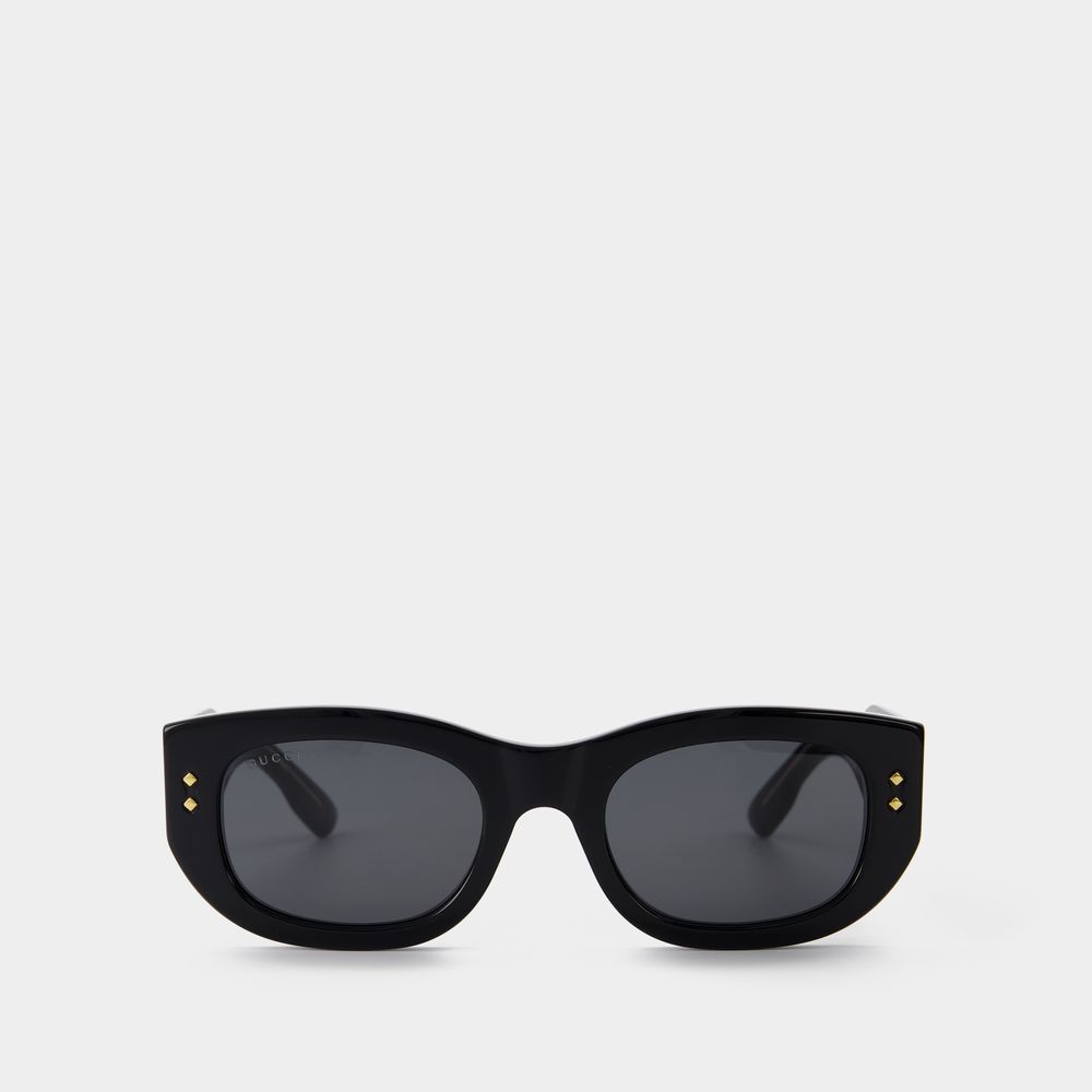 Shop Gucci Gg1215s Sunglasses -   - Black/grey - Acetate