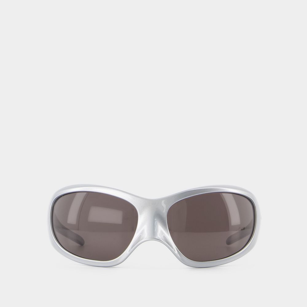 Shop Balenciaga Sunglasses -   - Acetate - Silver