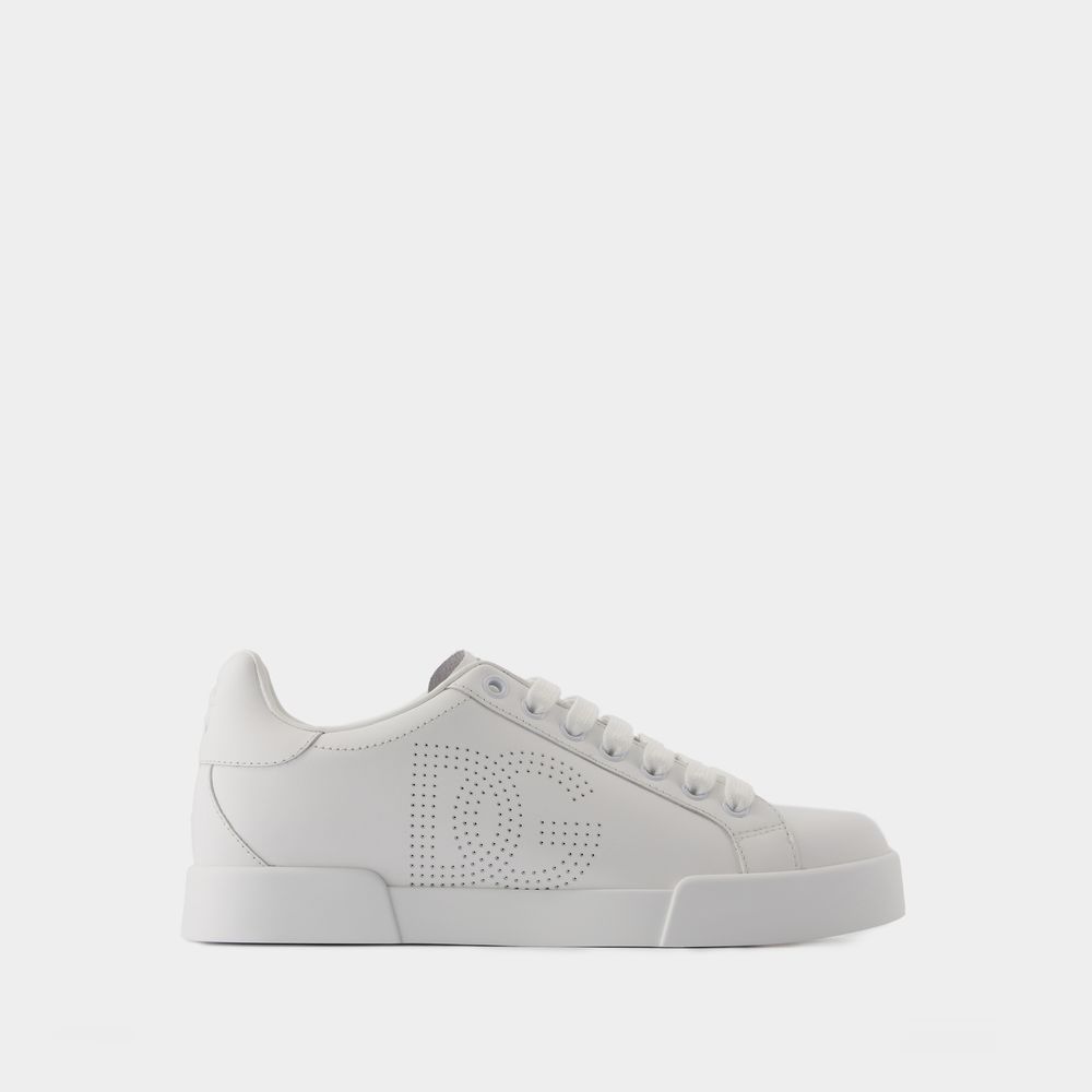 Shop Dolce & Gabbana Sneakers Low Top - Dolce&gabbana - Cuir - Blanc In White