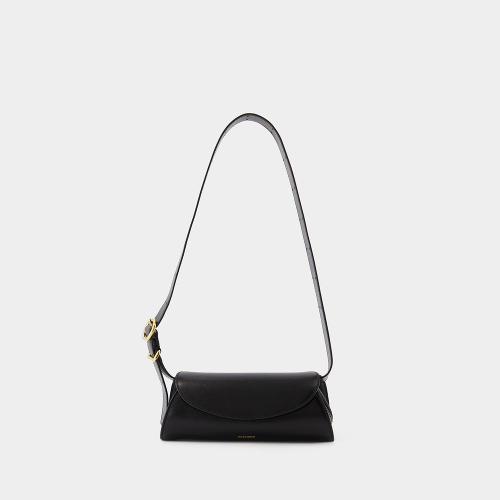 Shop Jil Sander Cannolo Mini Purse -  - Leather - Black