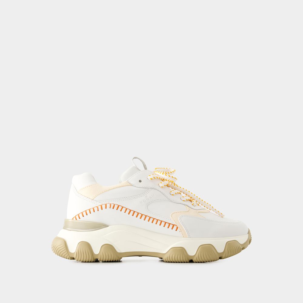 Hogan Hyperactive Sneakers - Leather - White/brown In White