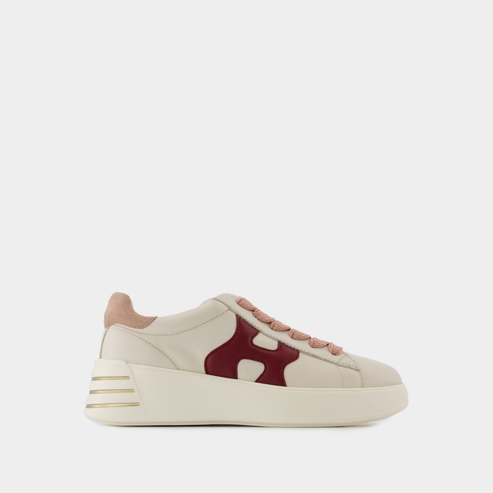 Shop Hogan Sneakers Rebel H564 -  - Cuir - Beige