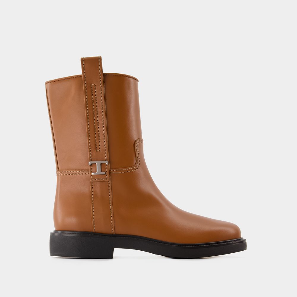 Shop Tod's Bottes Gomma 20l -  - Cuir - Marron In Brown