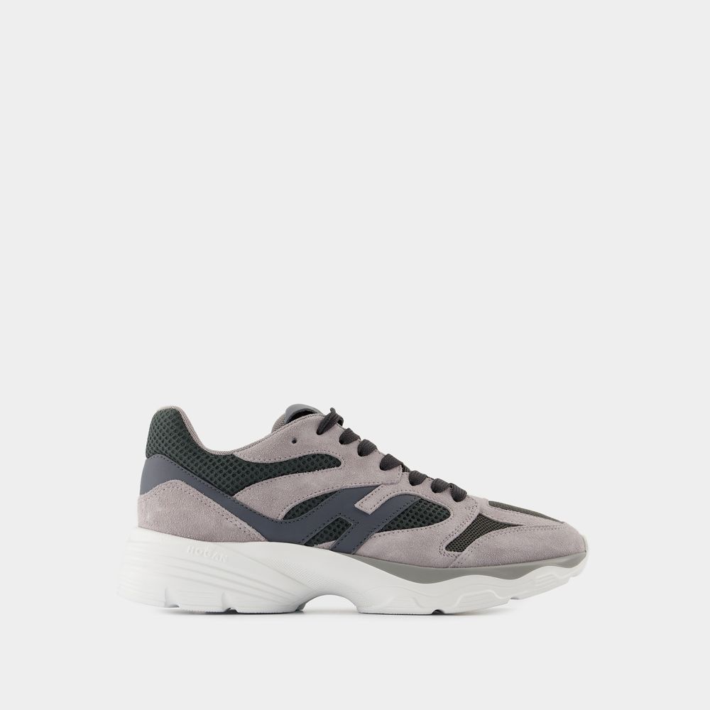 Shop Hogan Sneakers Allacc - - Cuir - Gris In Grey